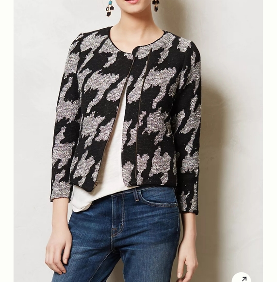 Anthropologie Houndstooth Jacket - Picture 3 of 15